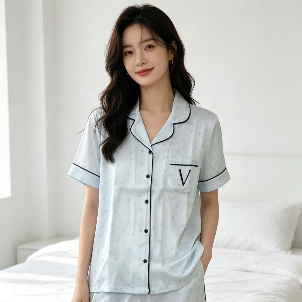 Victoria's Secret Satin Pajama Set quần ngắn