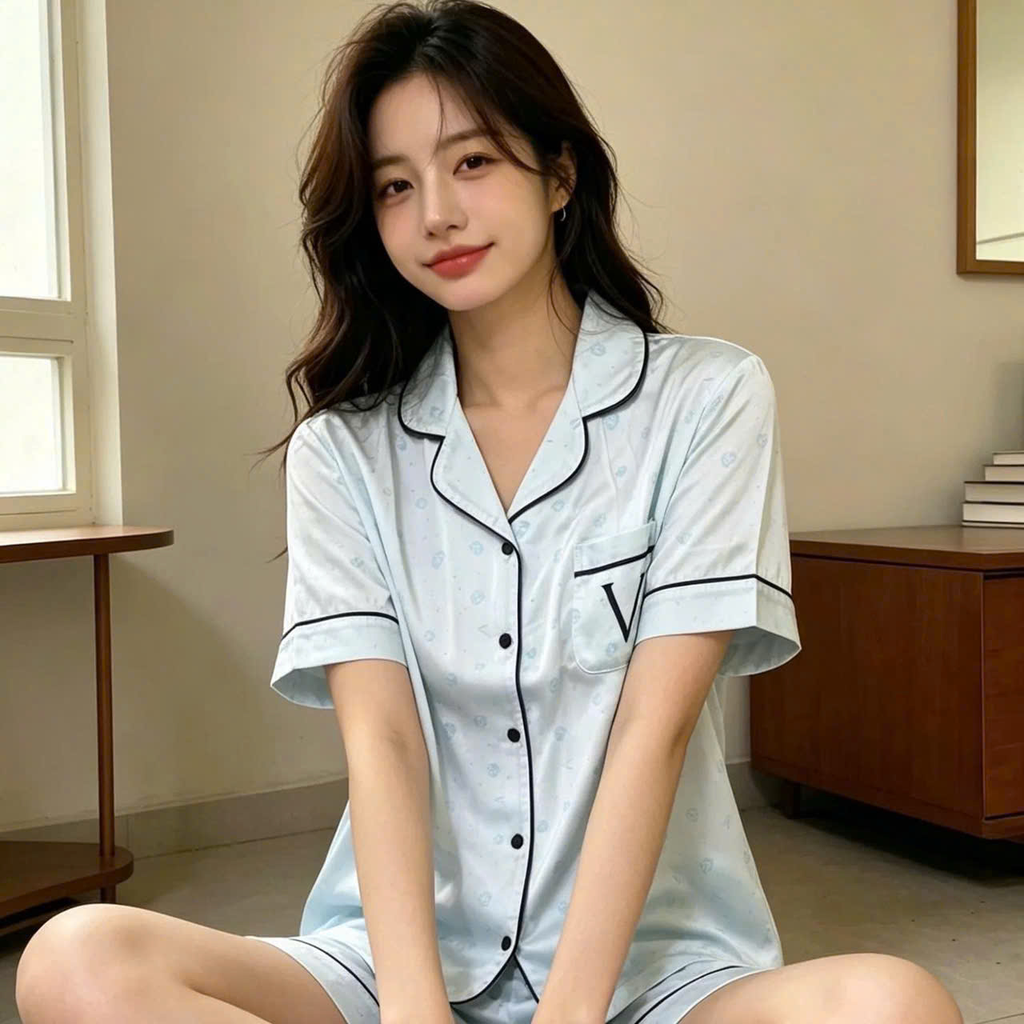 Victoria's Secret Satin Pajama Set quần ngắn