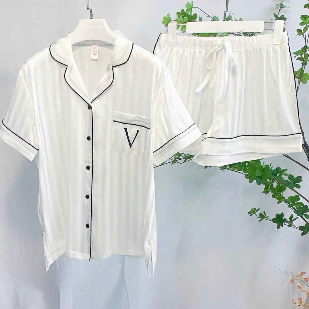 Victoria's Secret Satin Pajama Set quần ngắn
