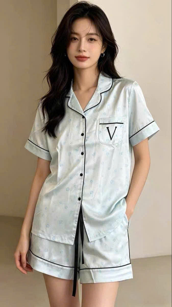 Victoria's Secret Satin Pajama Set quần ngắn