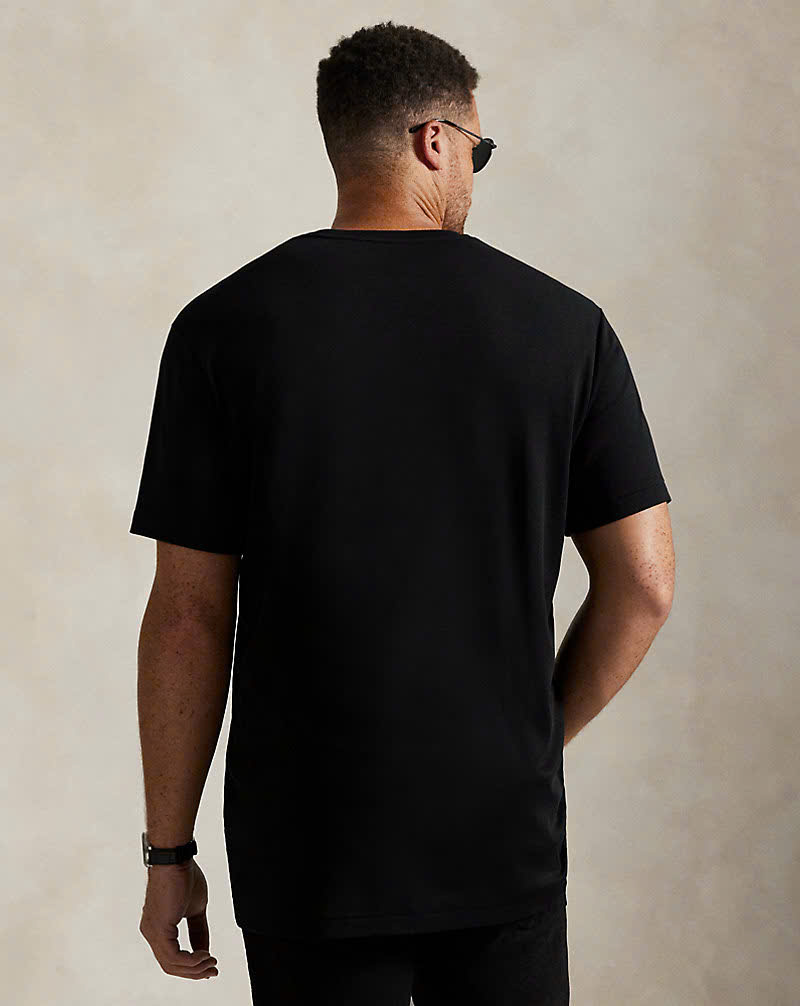 Tshirt nam POLO RL trơn cổ tròn logo ngực 3 màu