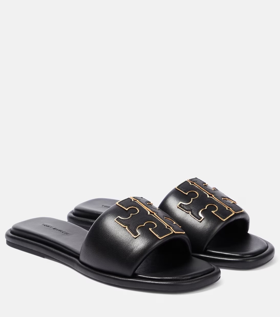 Dép da Tory Burch Eleanor T Monogram