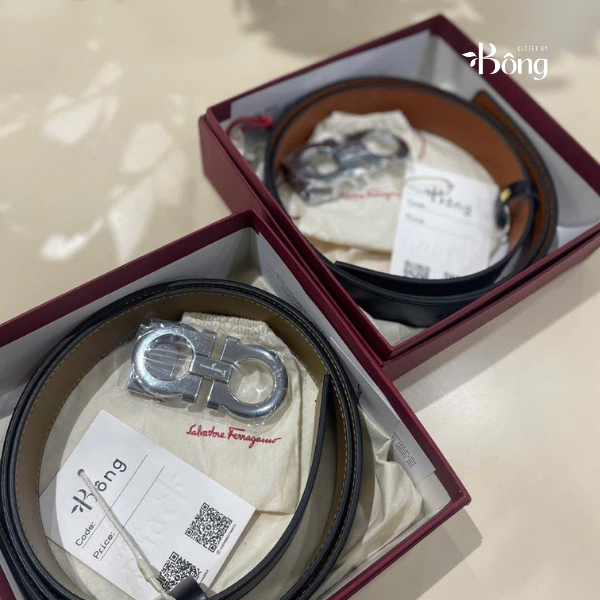 Belt nam Salvatore Ferragamo bản VIP fullbox 2 mặt