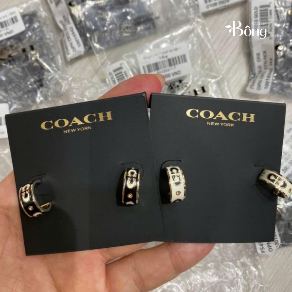 Khuyên tai Coach dư xịn