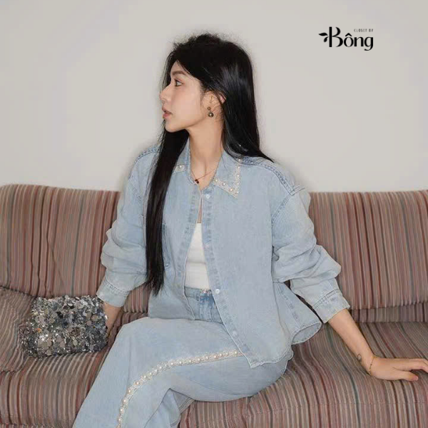 QUẦN JEAN ĐÍNH CƯỜM