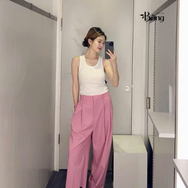 Quần suông COS hồng ly trước xuất xịn
