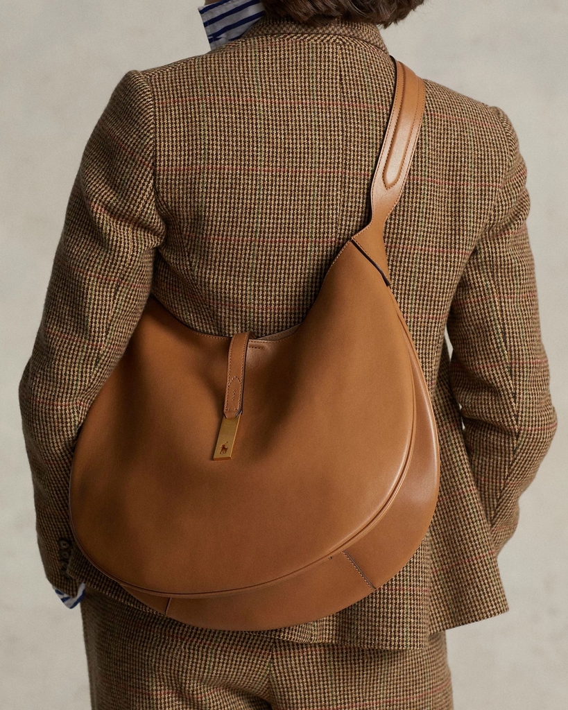 Rauph Lauren ID calfskin large shoulder bag