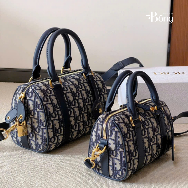 Túi trống Dior logo navy