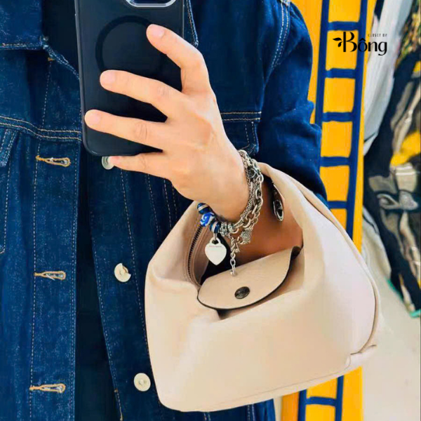 Túi Longchamp cặp lồng da
