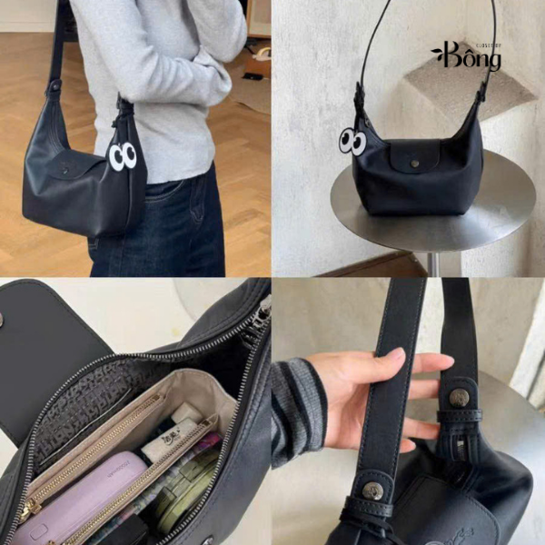 Túi Longchamp cặp lồng da