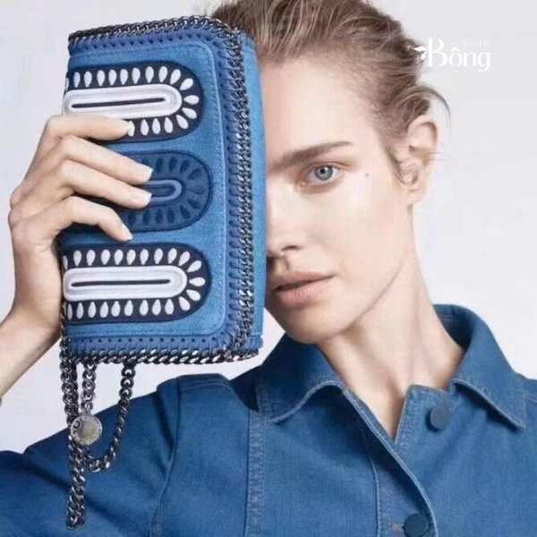 Túi Stellamccartny màu denim Sz22x16
