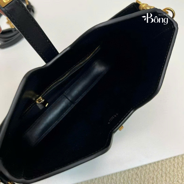 Túi Celine dáng hobo da khoá vàng 3 màu Sz25X21