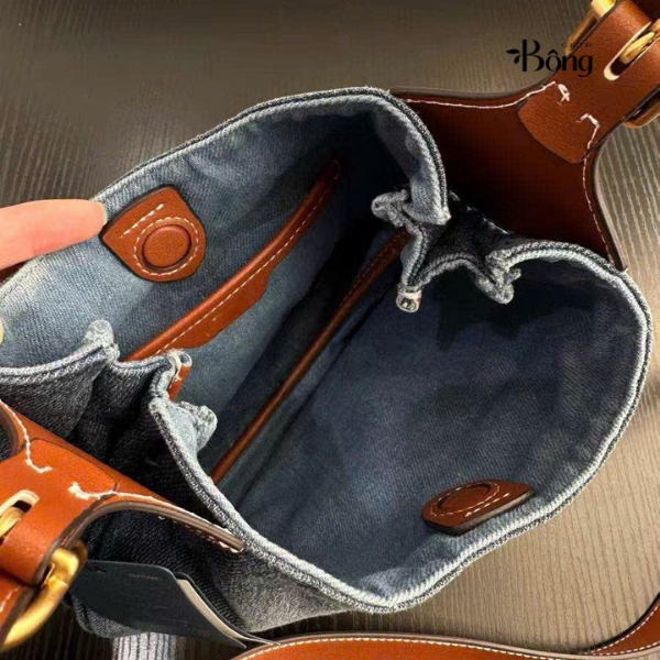 Túi Polo denim Hobo quai đeo chéo