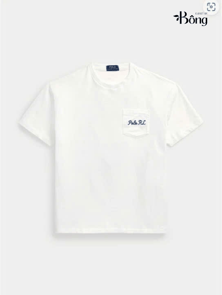 T shirt polo cổ tròn túi ngực logo lưng