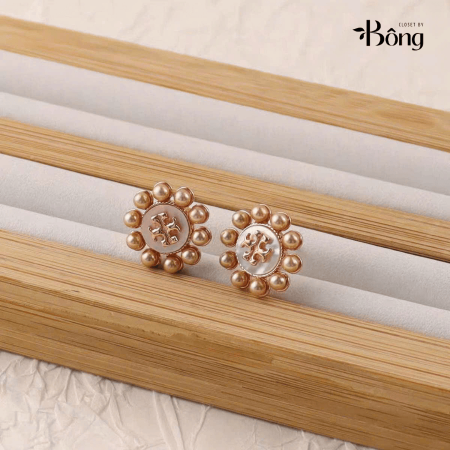 Khuyên tai Tory Burch 2 màu dư xịn