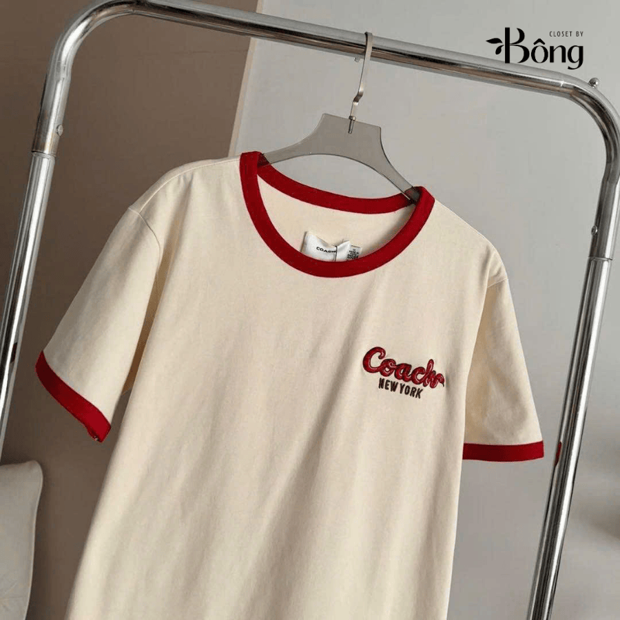Tshirt COACH  thêu logo ngực