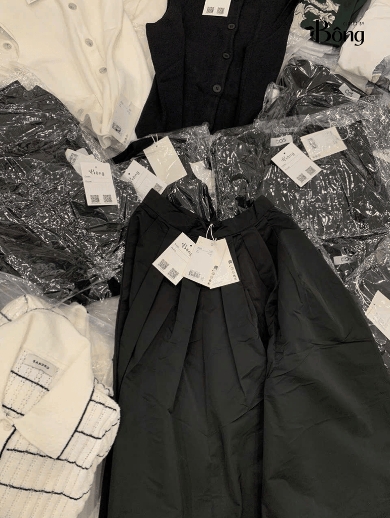 Chân váy thun COS đen (2pcs tách set)