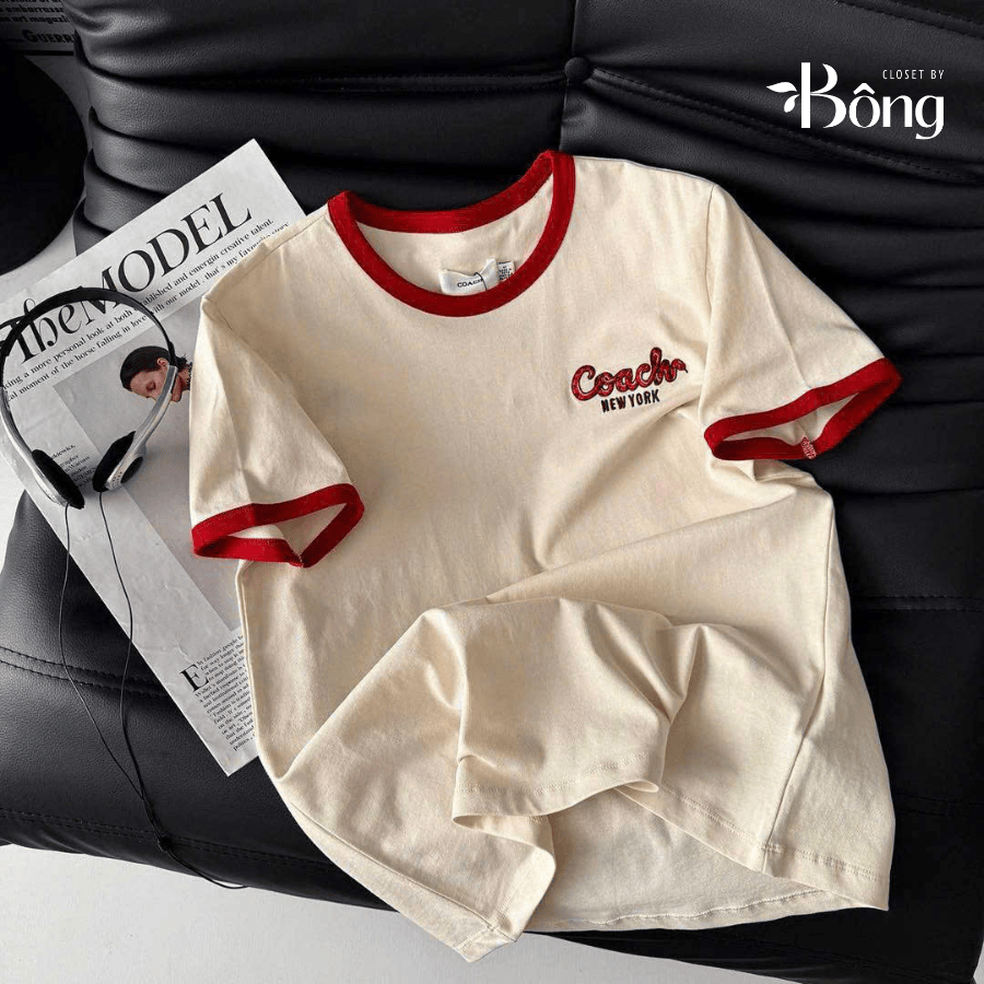 Tshirt COACH  thêu logo ngực