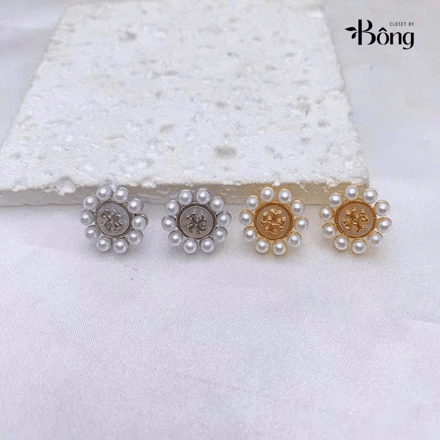 Khuyên tai Tory Burch 2 màu dư xịn