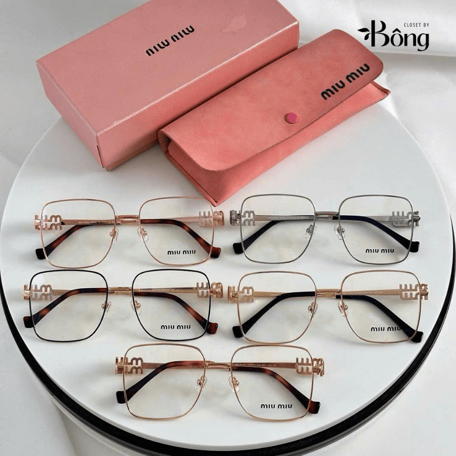 Kính Miumiu SMU 51XV gọng kim loại vuông 4 màu