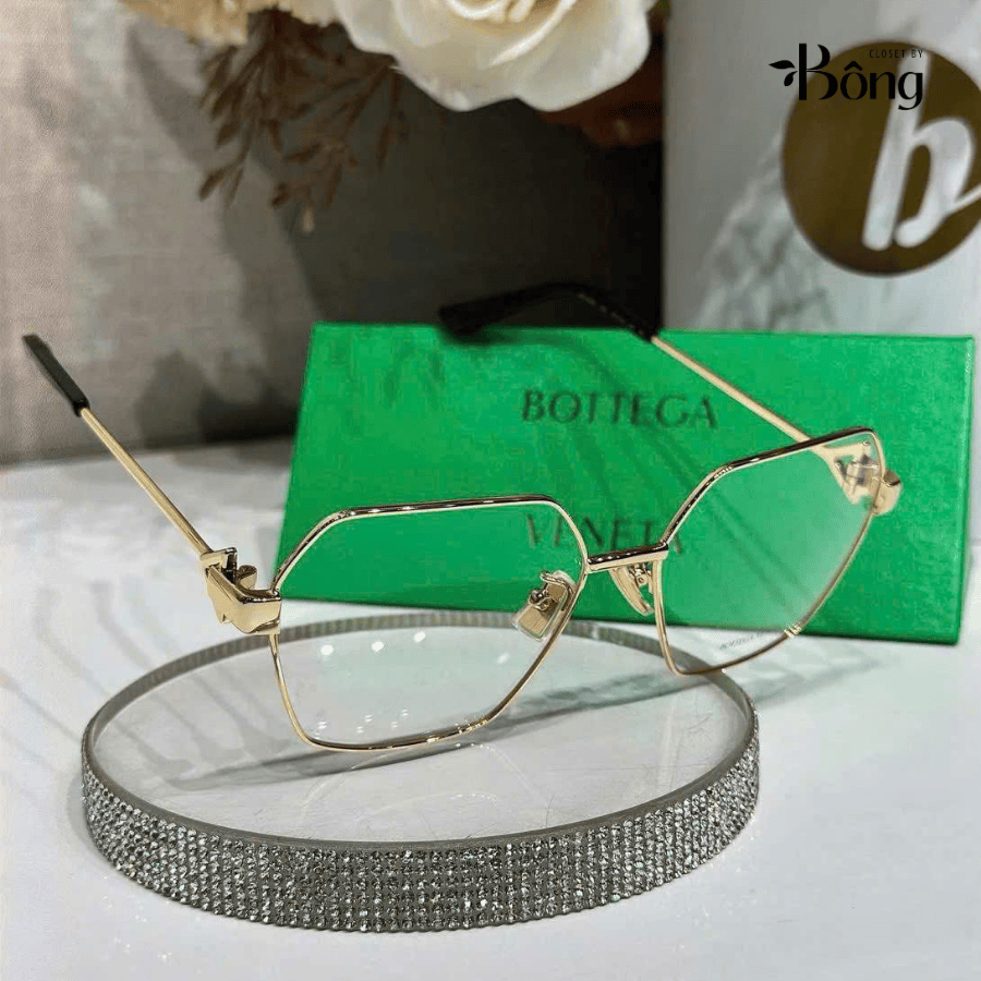 Kính BOTTEGA gọng kim loại vuông lục giác