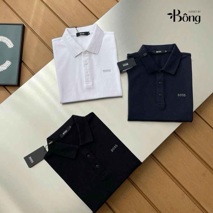 Polo BOSS cổ bẻ 3 màu bản VIP