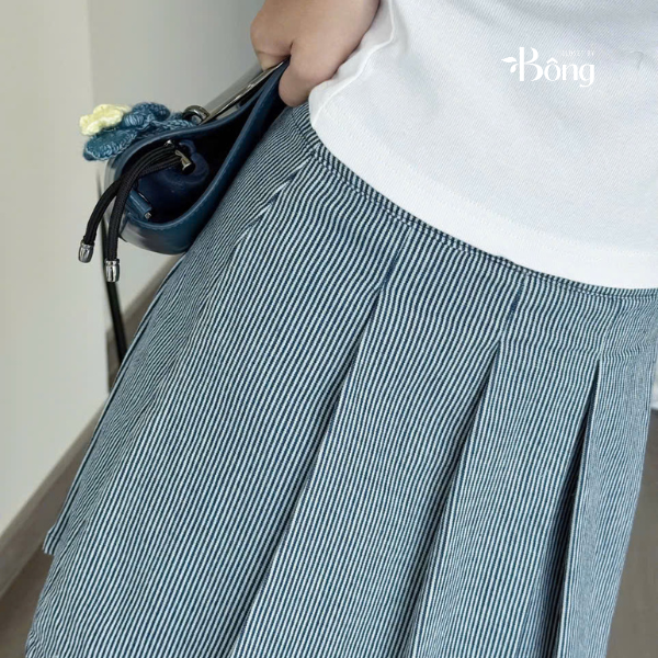 Chân váy kẻ xếp ly Massimo Dutti