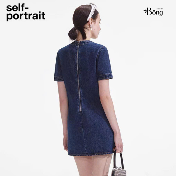 VÁY MINI DENIM NƠ