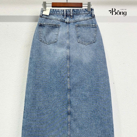Chân váy denim midi Polo RL