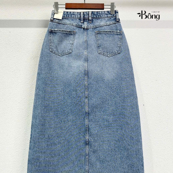 Chân váy denim midi Polo RL