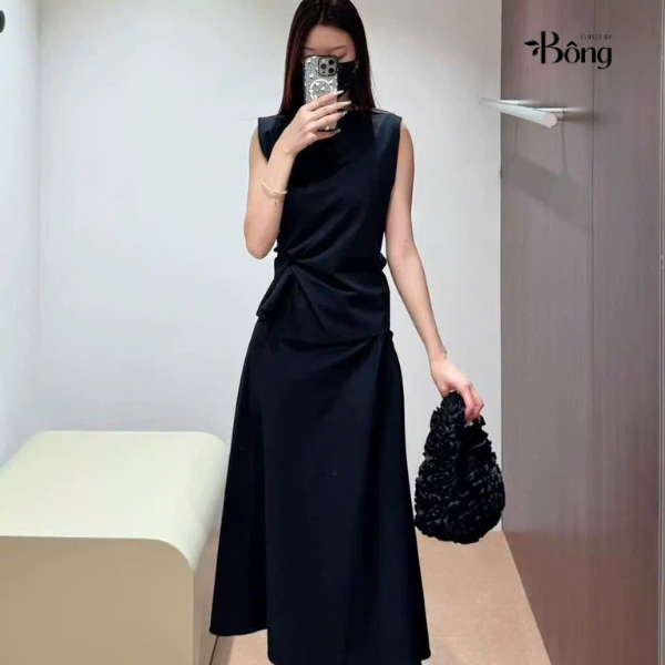 Váy MIDI chi tiết xoắn