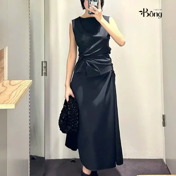 Váy MIDI chi tiết xoắn
