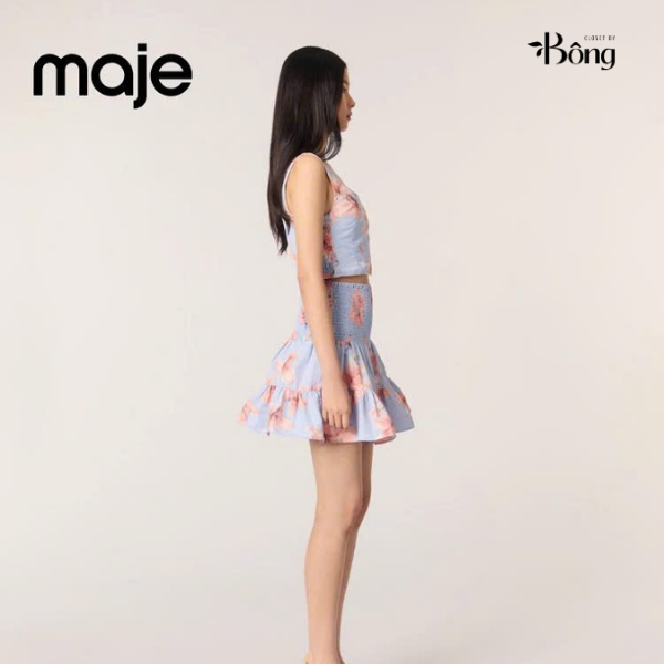 Set Maje hoa cam (Áo + Chân váy không tách)
