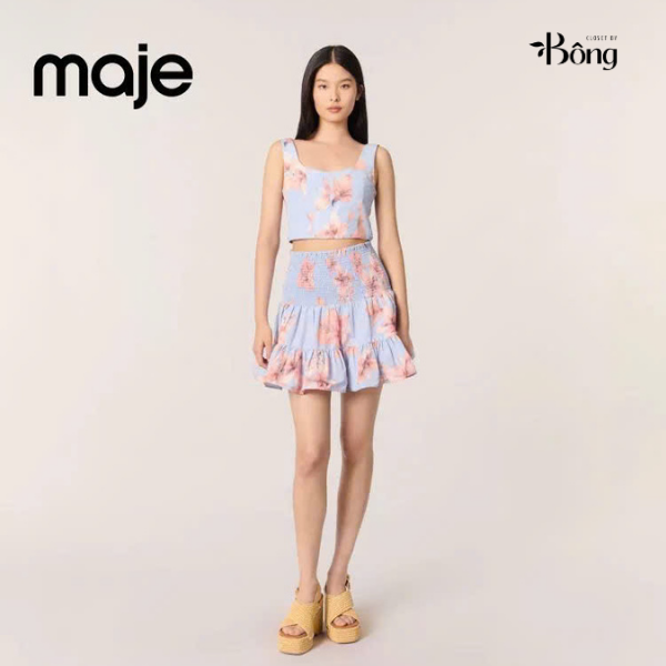 Set Maje hoa cam (Áo + Chân váy không tách)