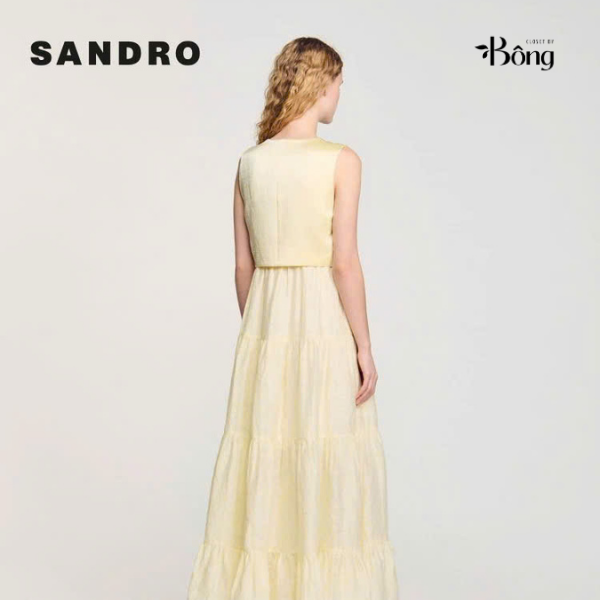 Đầm maxi vải linen