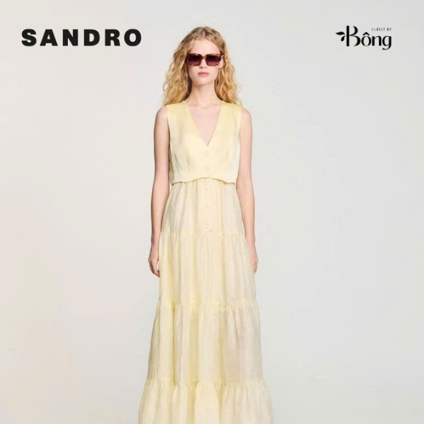 Đầm maxi vải linen