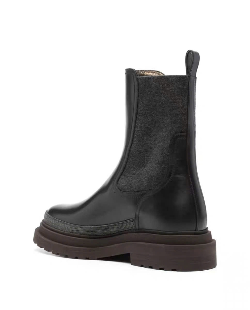 Brunello Cucinelli Boot Chelsea có xích Monil