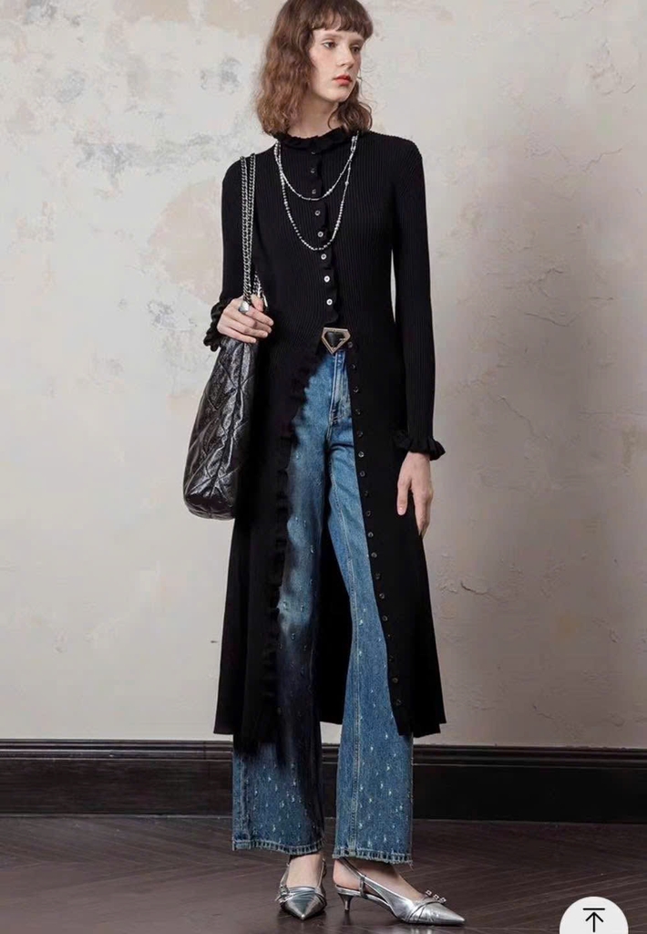 Váy maxi len JORYA cổ bèo