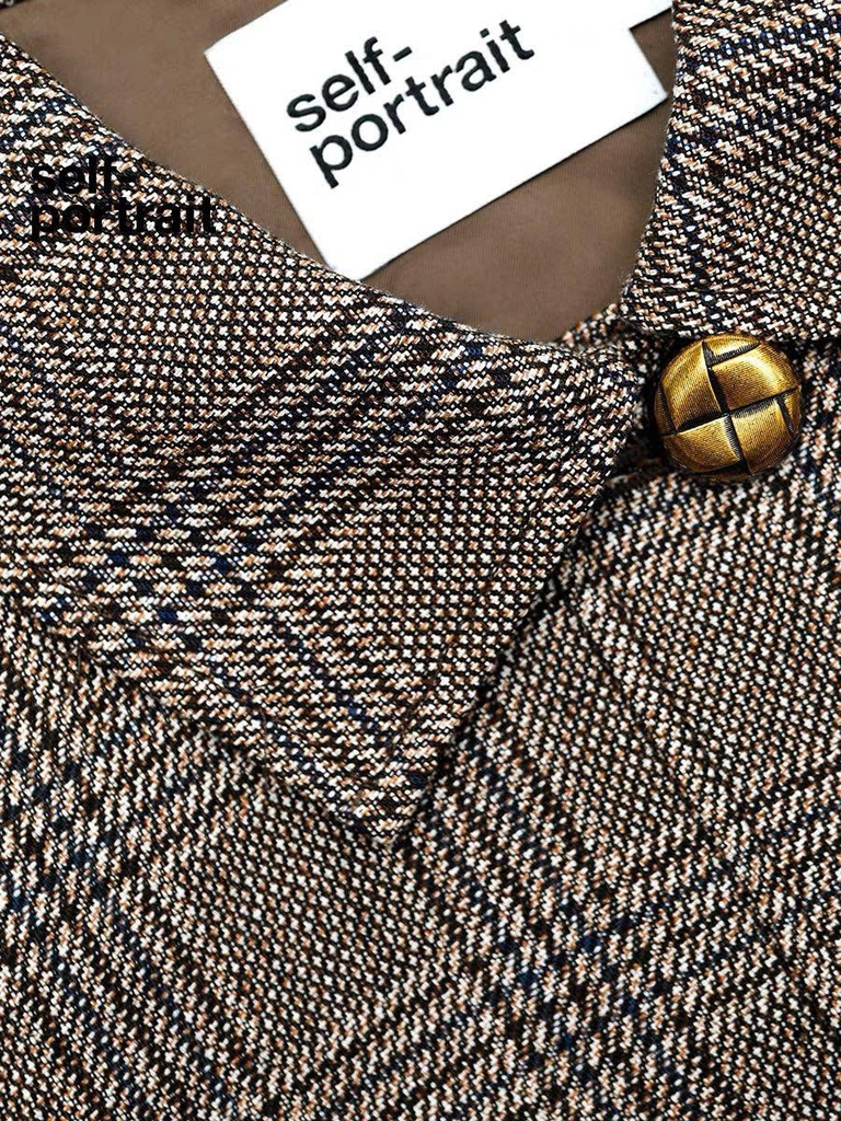 Áo khoác khaki Sel-Portrait cổ đức (tách set)