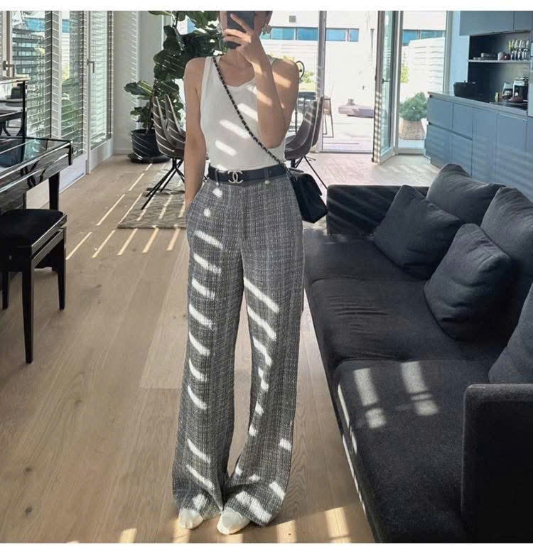 Quần Maje tweed nhũ suông (theo set có tách)