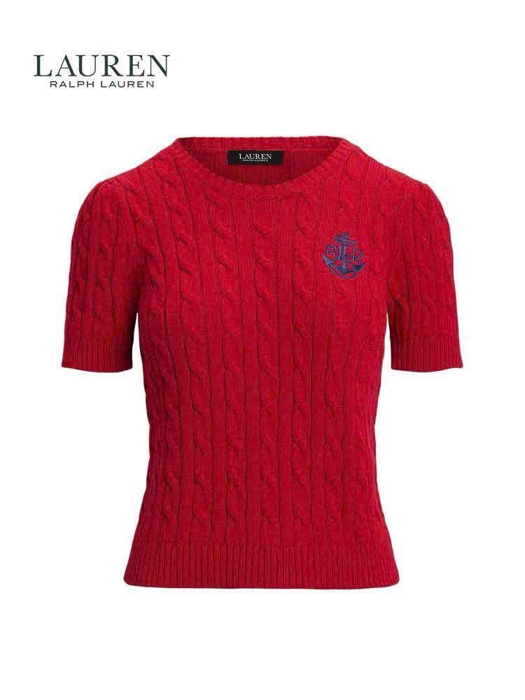 Áo len Polo RL ngắn tay cổ tròn vặn thừng 3 màu (tuồn auth full QR)