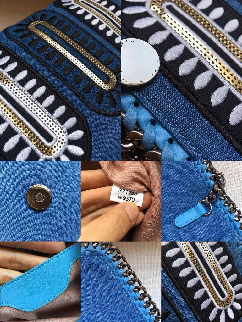 Túi Stellamccartny màu denim Sz22x16