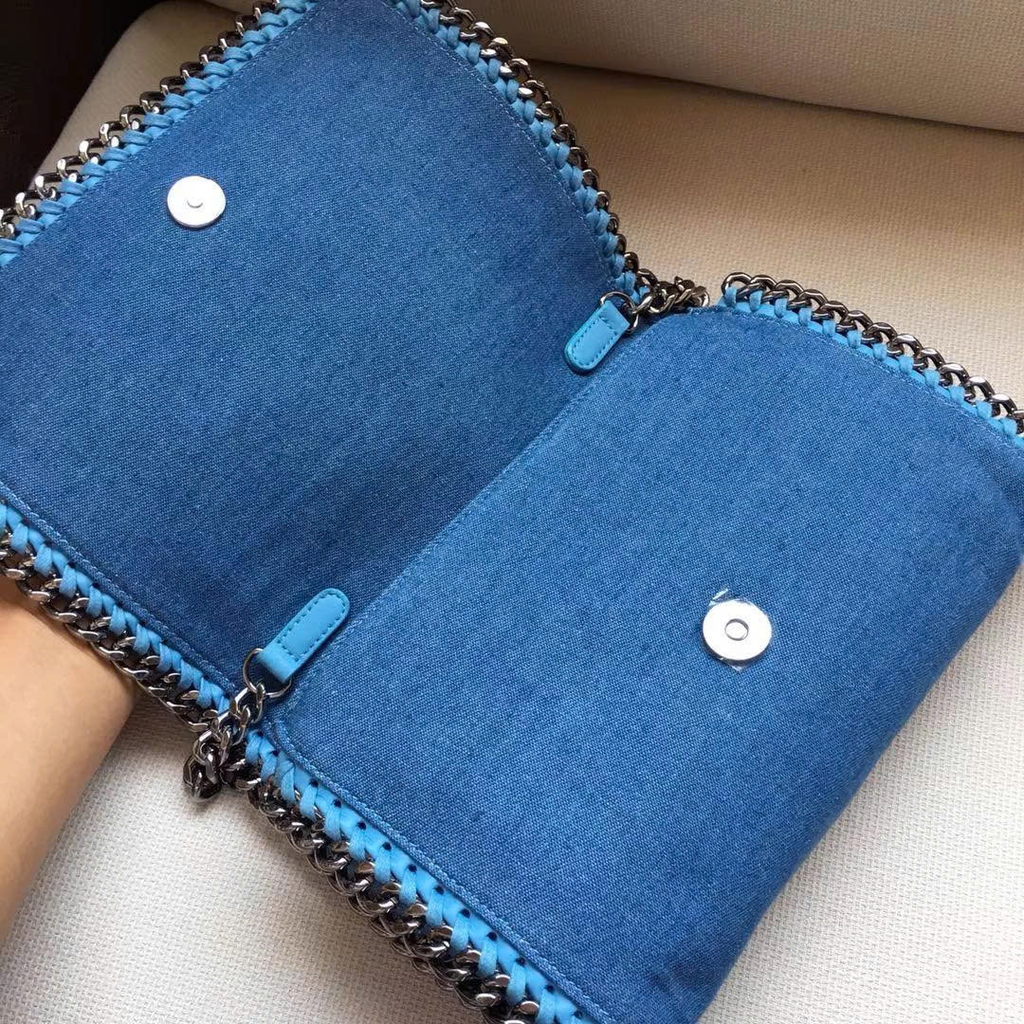Túi Stellamccartny màu denim Sz22x16