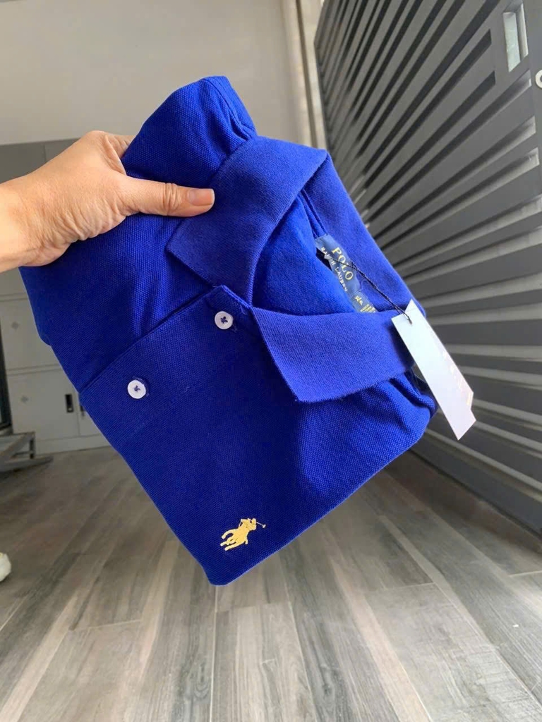 Áo thun cổ bẻ logo RL