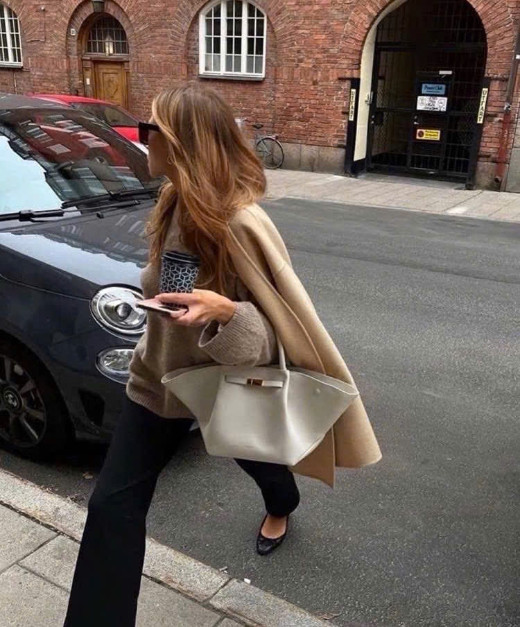 Túi TOTE DEMELLIER da sần 4 màu Sz47x21x14