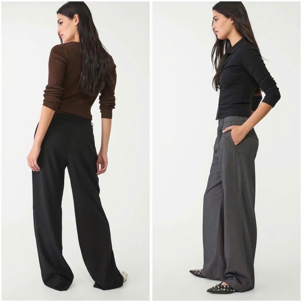 Quần suông Stradivarius lưng chun 2 màu