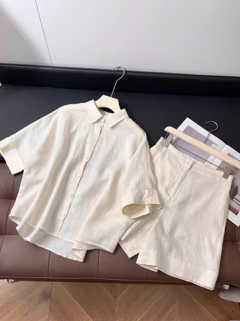 Sơ mi COS ngắn tay cổ đức 3 màu