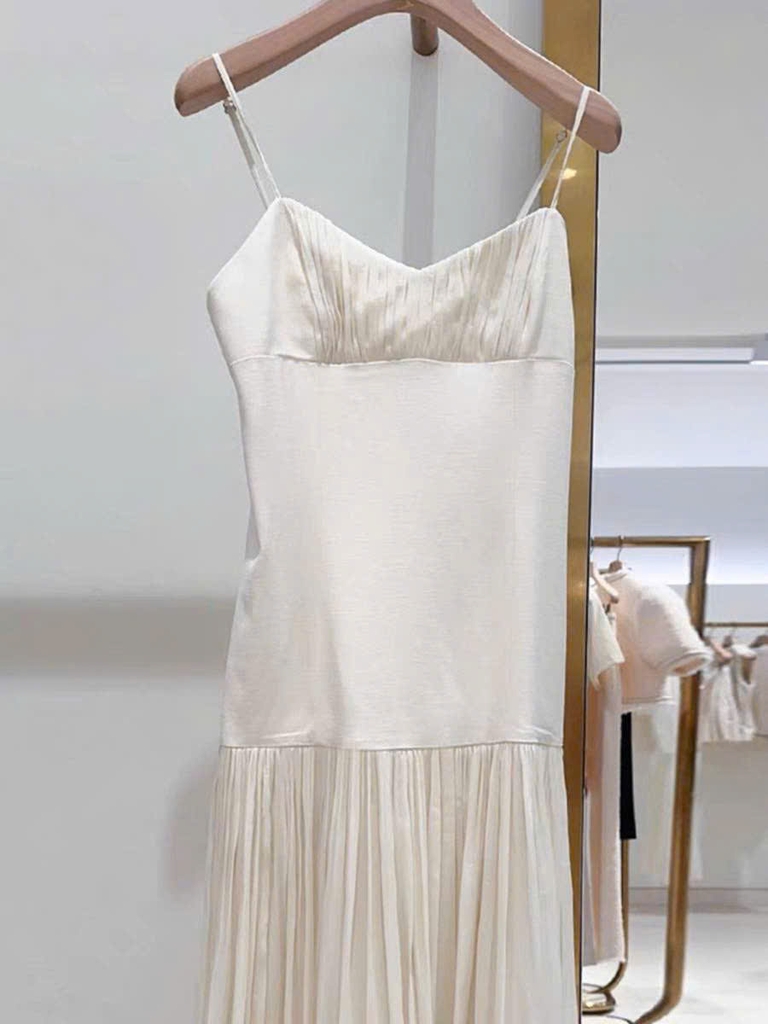 Đầm maxi phối dây hở lưng