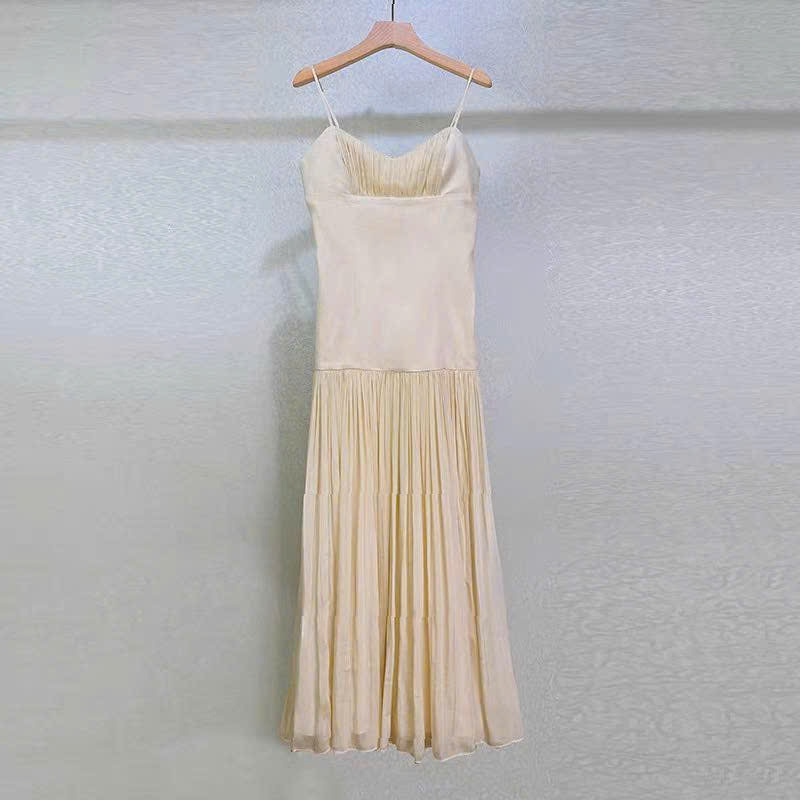 Đầm maxi phối dây hở lưng