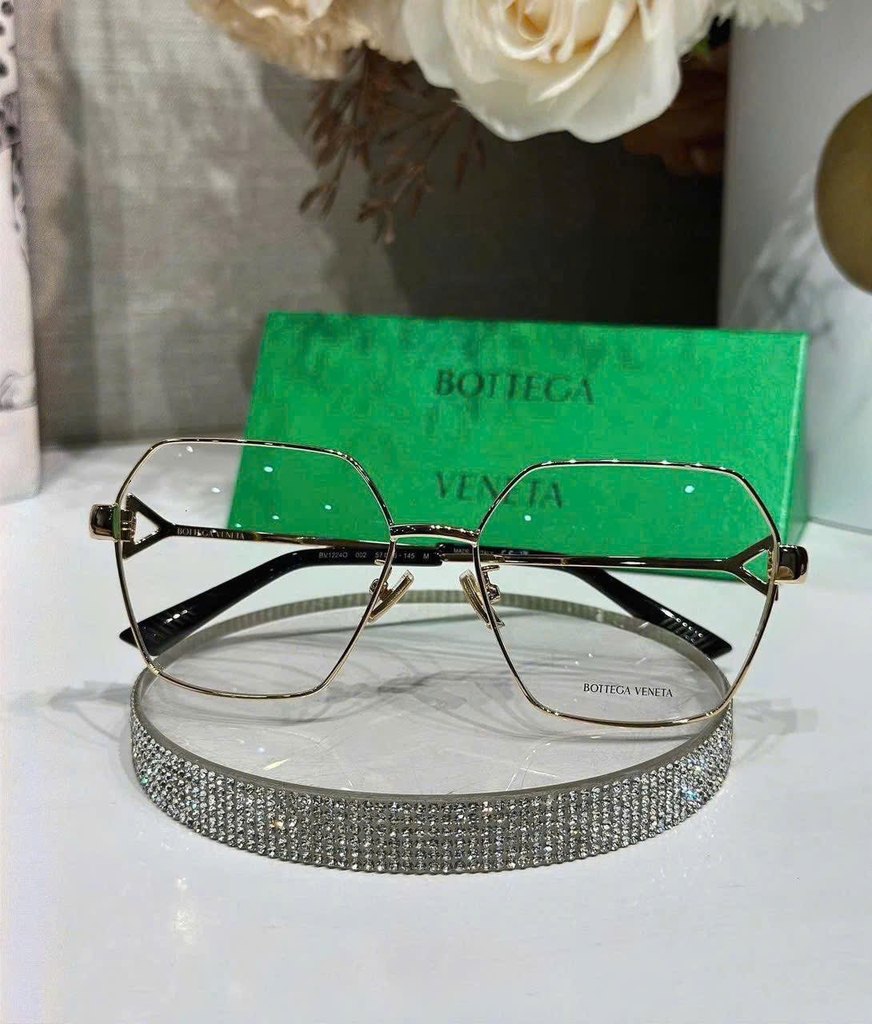 Kính BOTTEGA gọng kim loại vuông lục giác